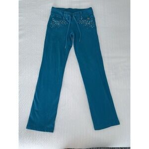 Vintage y2k Request women's Sweatpants Sz Medium Embroidered‎ Rhinestones